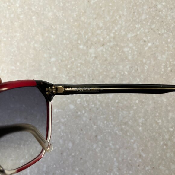 Vintage PIAVE 266 Clear/Red/Black Sunglasses – Italian Craftmanship - Picture 2 of 5